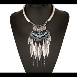 Jewelry - Boho Silver Toned Statement Necklace turquoise Jewelry - Boho Silver Toned Statement Necklace turquoise